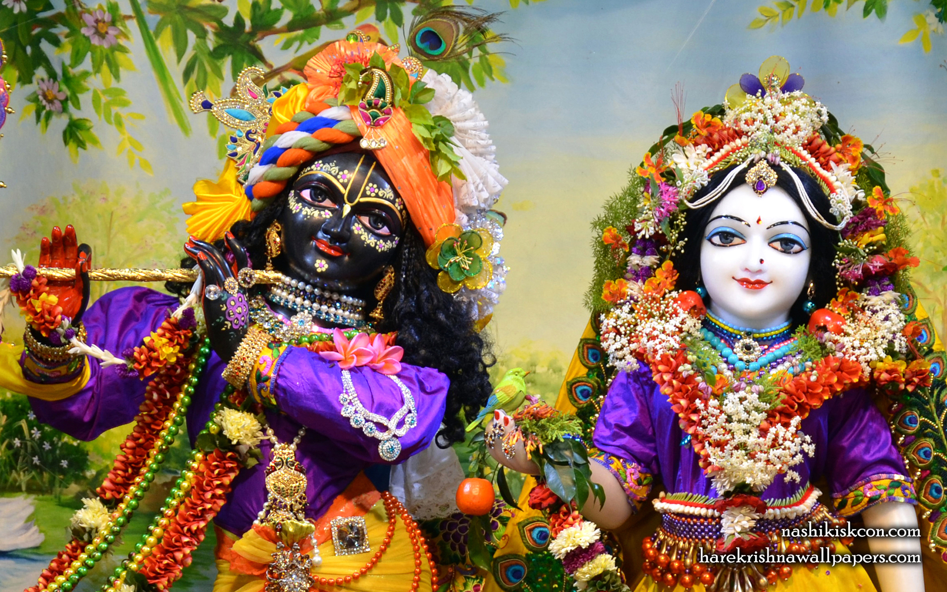 Sri Sri Radha Madan Gopal Close up Wallpaper (010) Size 1920x1200 Download