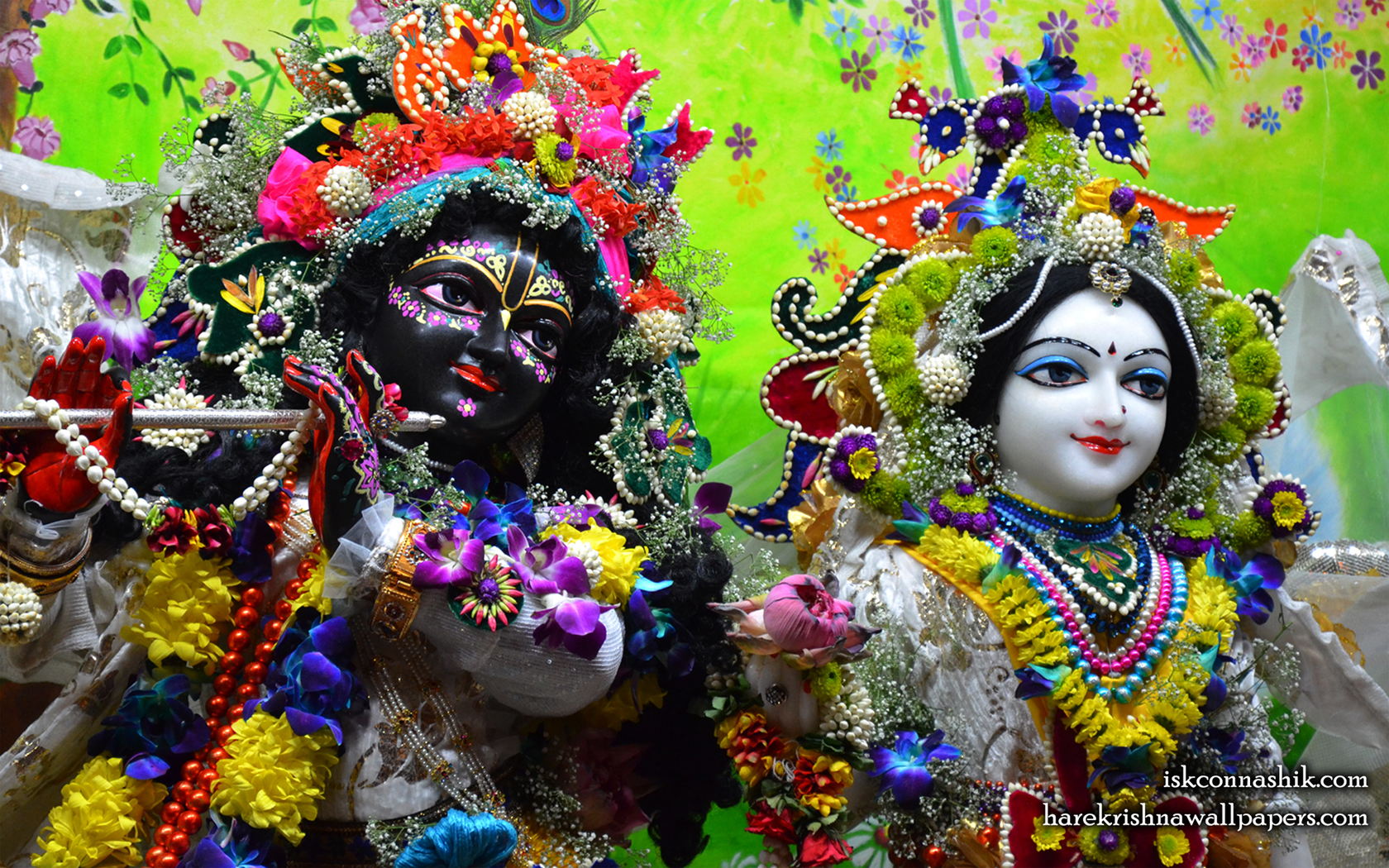 Sri Sri Radha Madan Gopal Close up Wallpaper (012) Size 1680x1050 Download