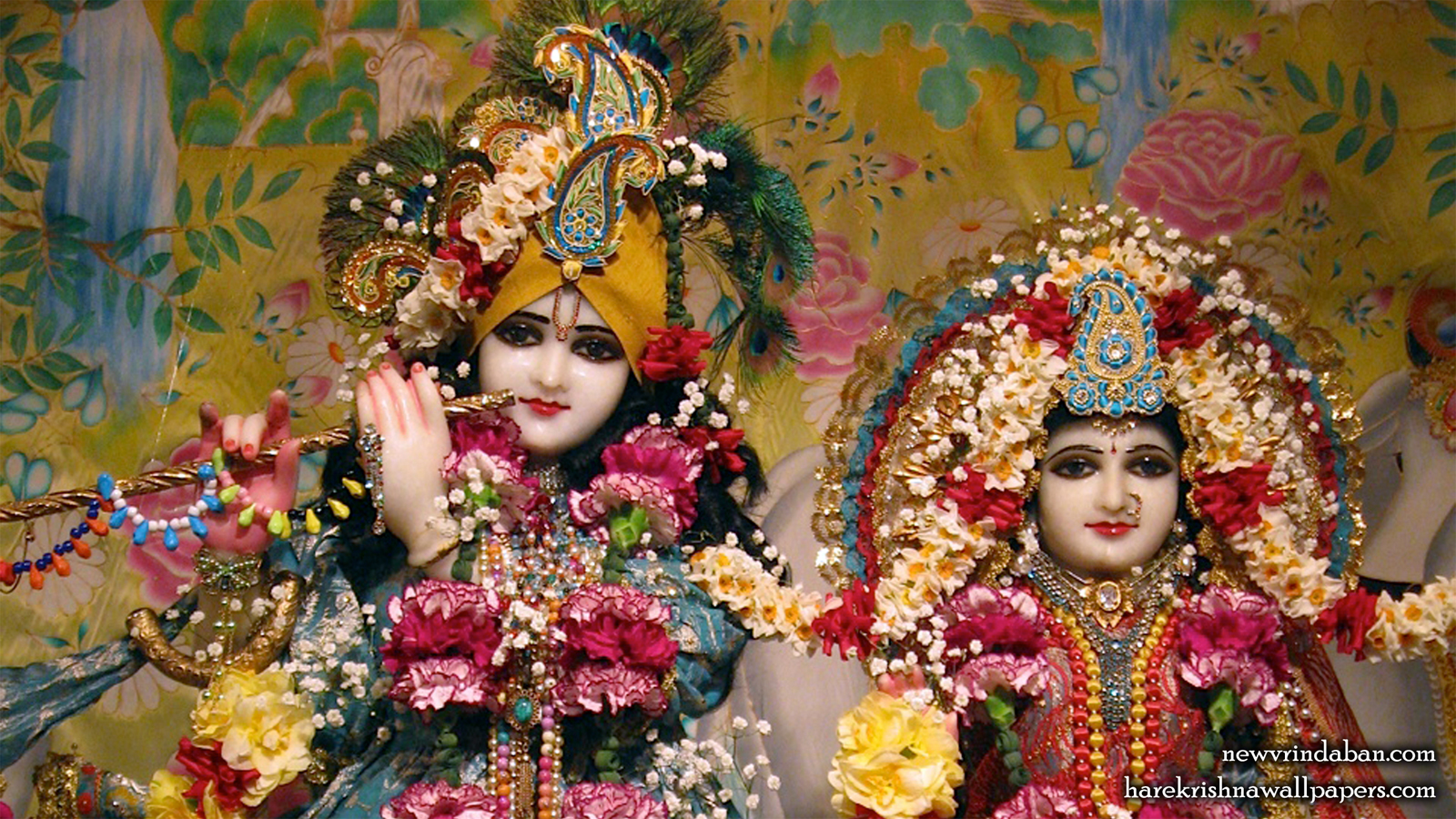 Sri Sri Radha Vrindavana Chandra Close up Wallpaper (002) Size 1600x900 Download