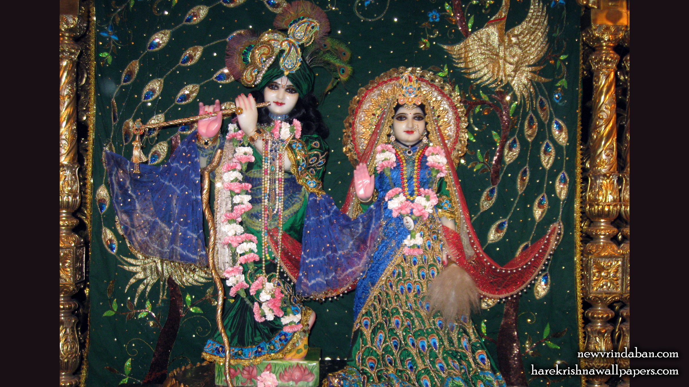 Sri Sri Radha Vrindavana Chandra Wallpaper (003) Size 2400x1350 Download