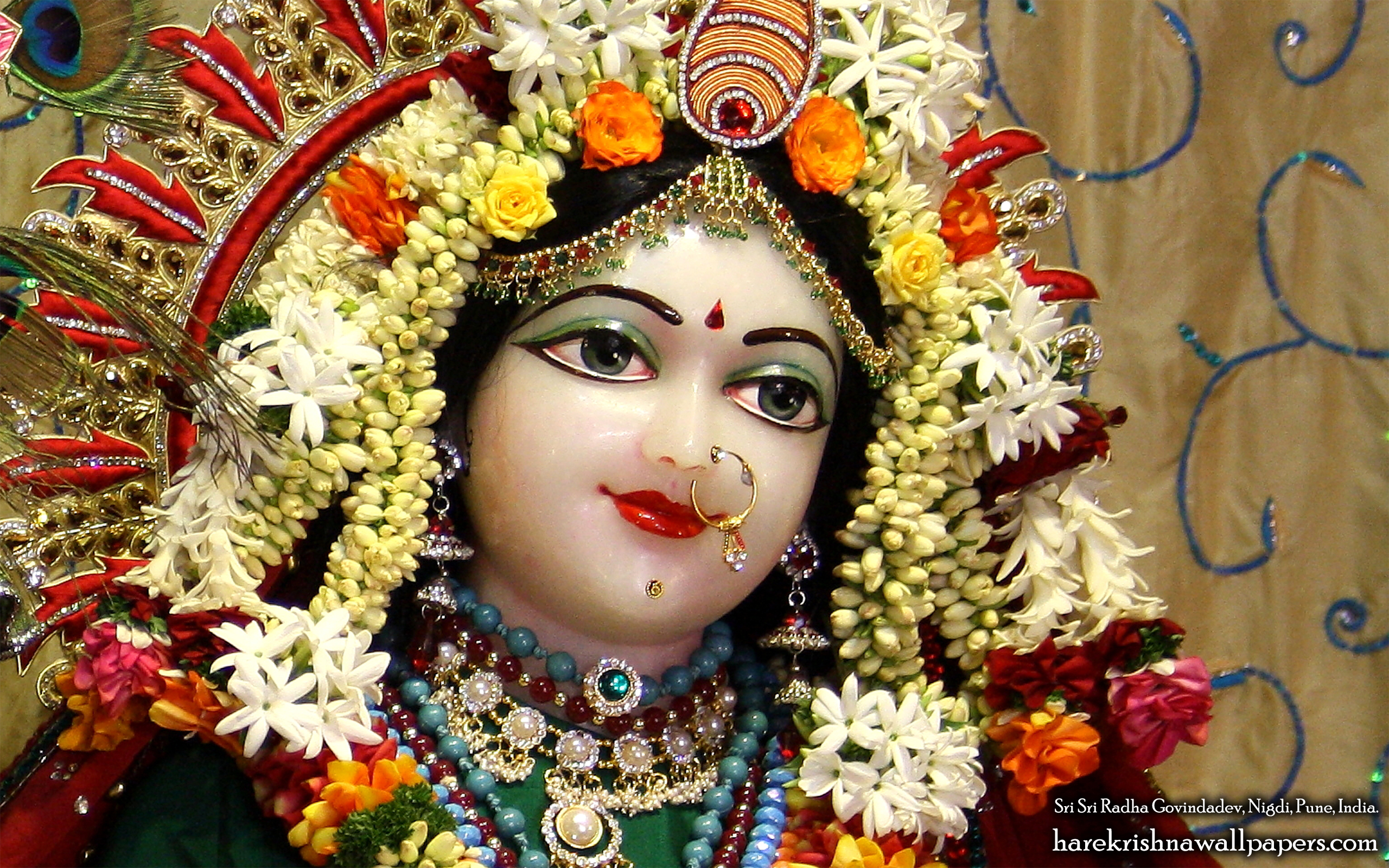 Sri Radha Close up Wallpaper (005) Size 2560x1600 Download