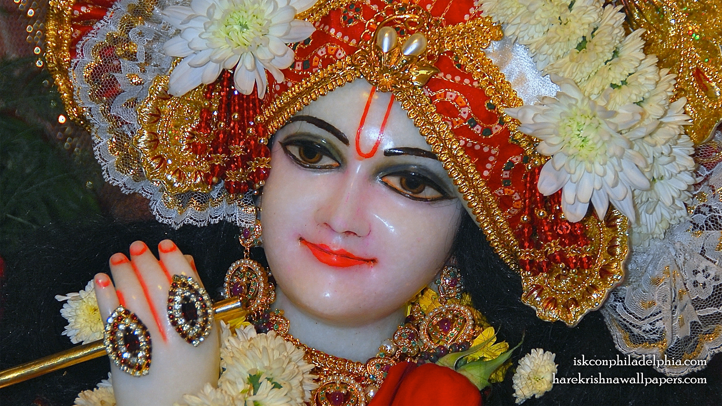 Sri Krishna Close up Wallpaper (003) Size 2400x1350 Download