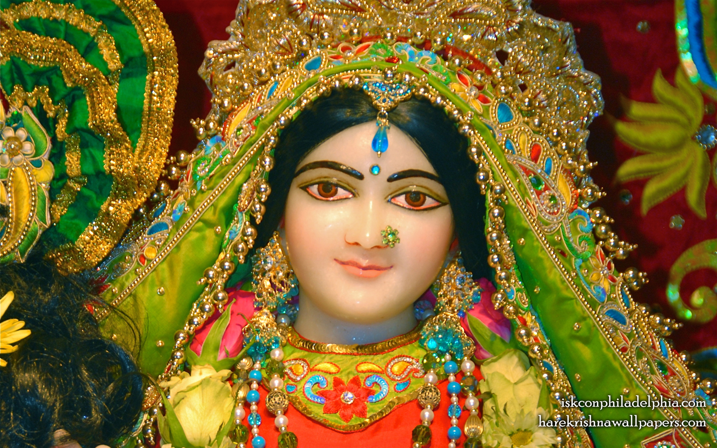 Sri Radha Close up Wallpaper (003) Size 1440x900 Download