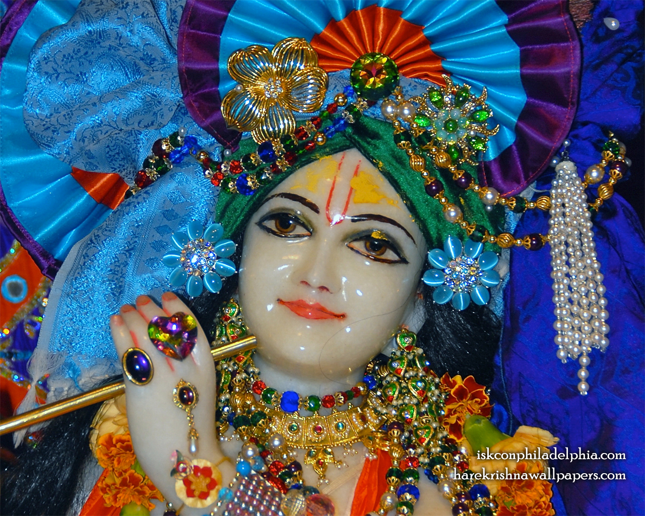 Sri Krishna Close up Wallpaper (004) Size 1280x1024 Download