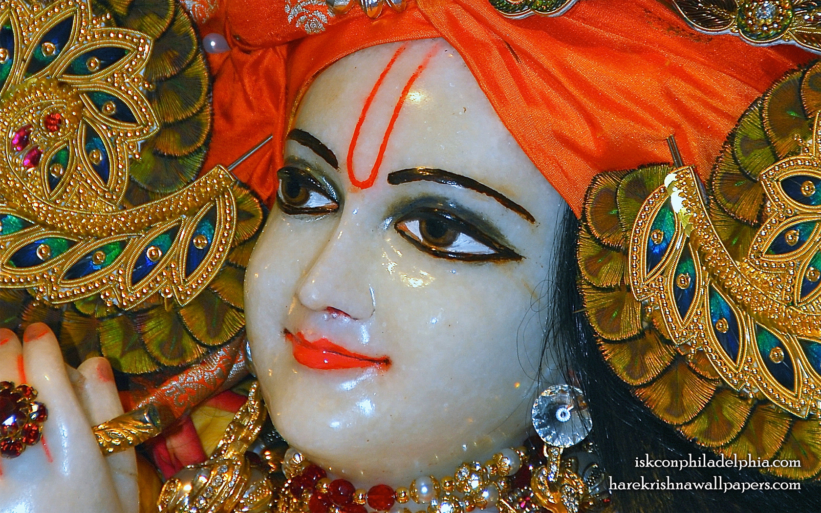Sri Krishna Close up Wallpaper (005) Size 1680x1050 Download