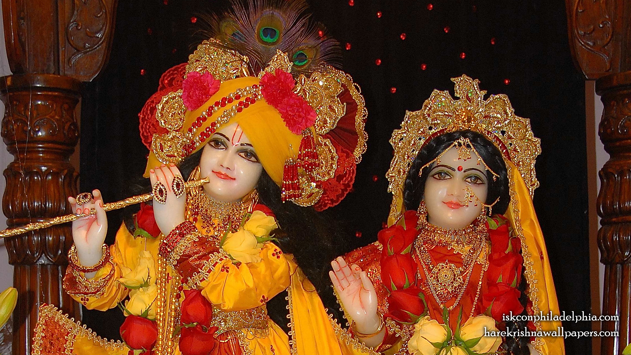 Sri Sri Radha Krishna Close up Wallpaper (005) Size 2400x1350 Download