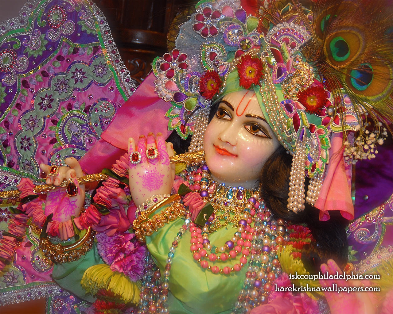 Sri Krishna Close up Wallpaper (006) Size 1280x1024 Download