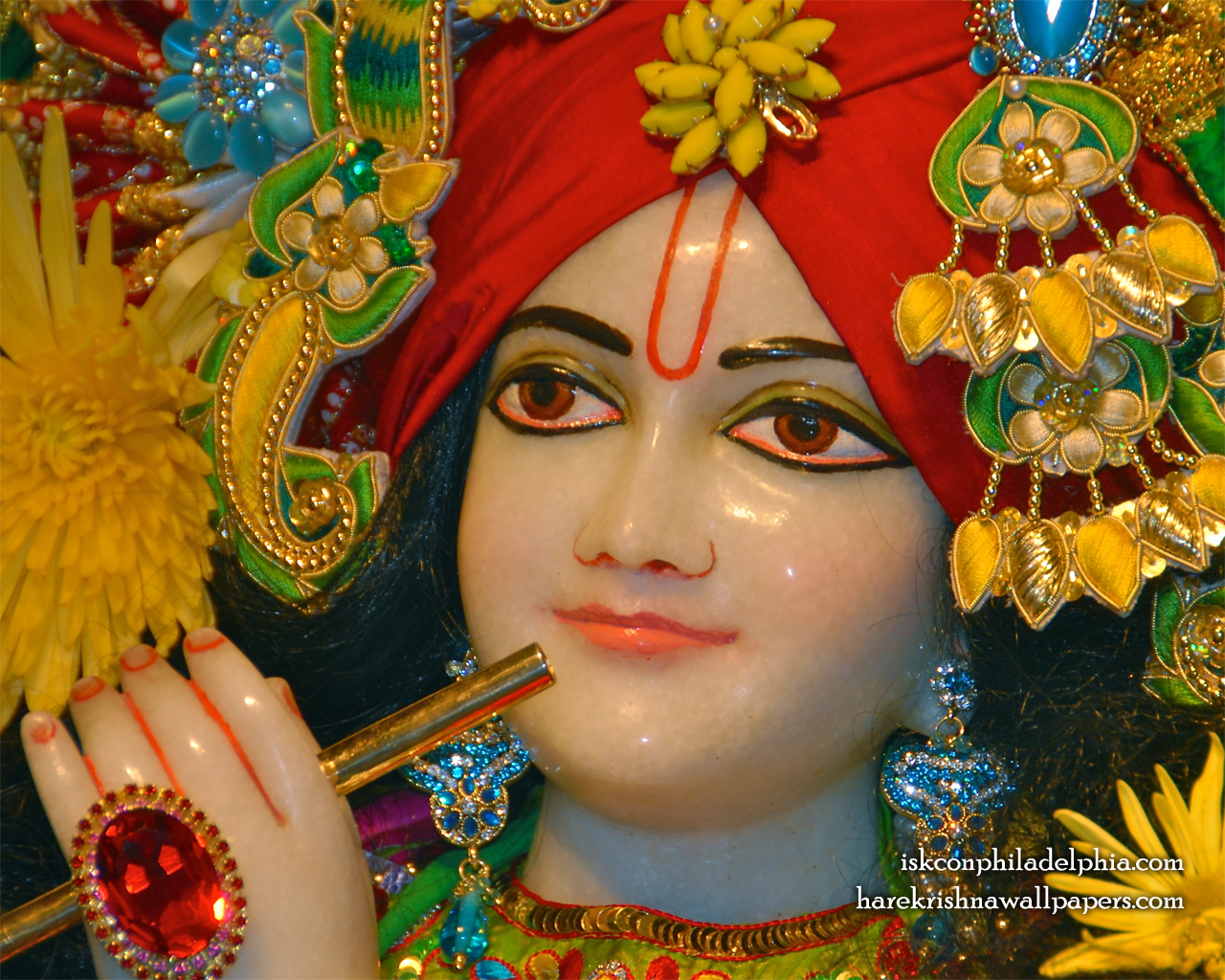 Sri Krishna Close up Wallpaper (009) Size 1280x1024 Download