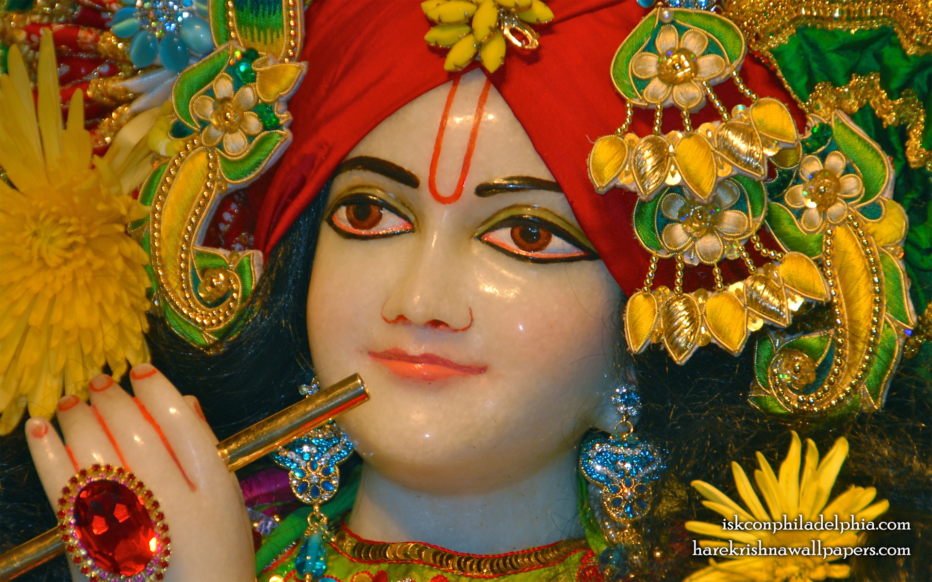 Sri Krishna Close up Wallpaper (009) Size 1920x1200 Download