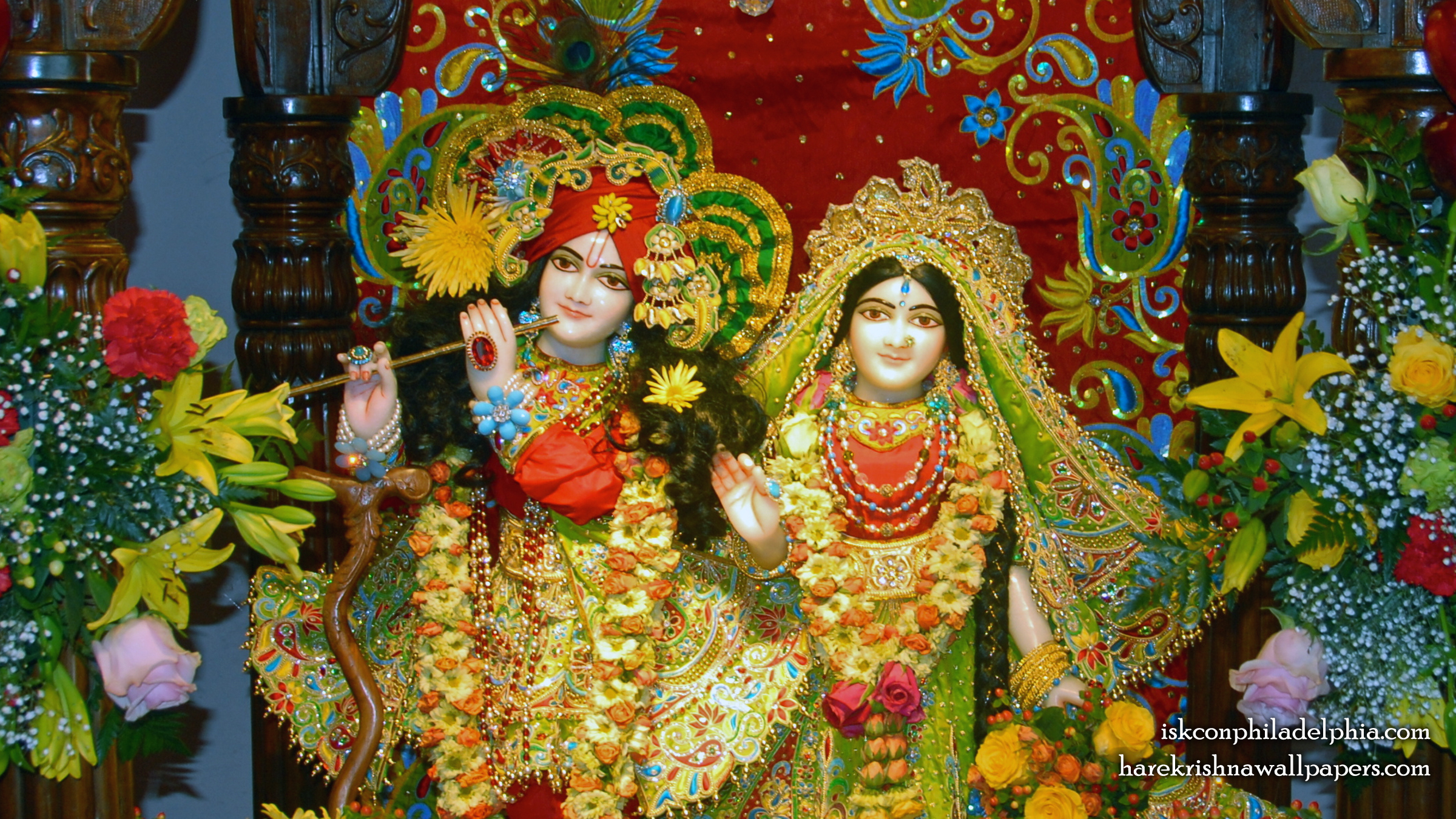 Sri Sri Radha Krishna Close up Wallpaper (014) Size 2400x1350 Download