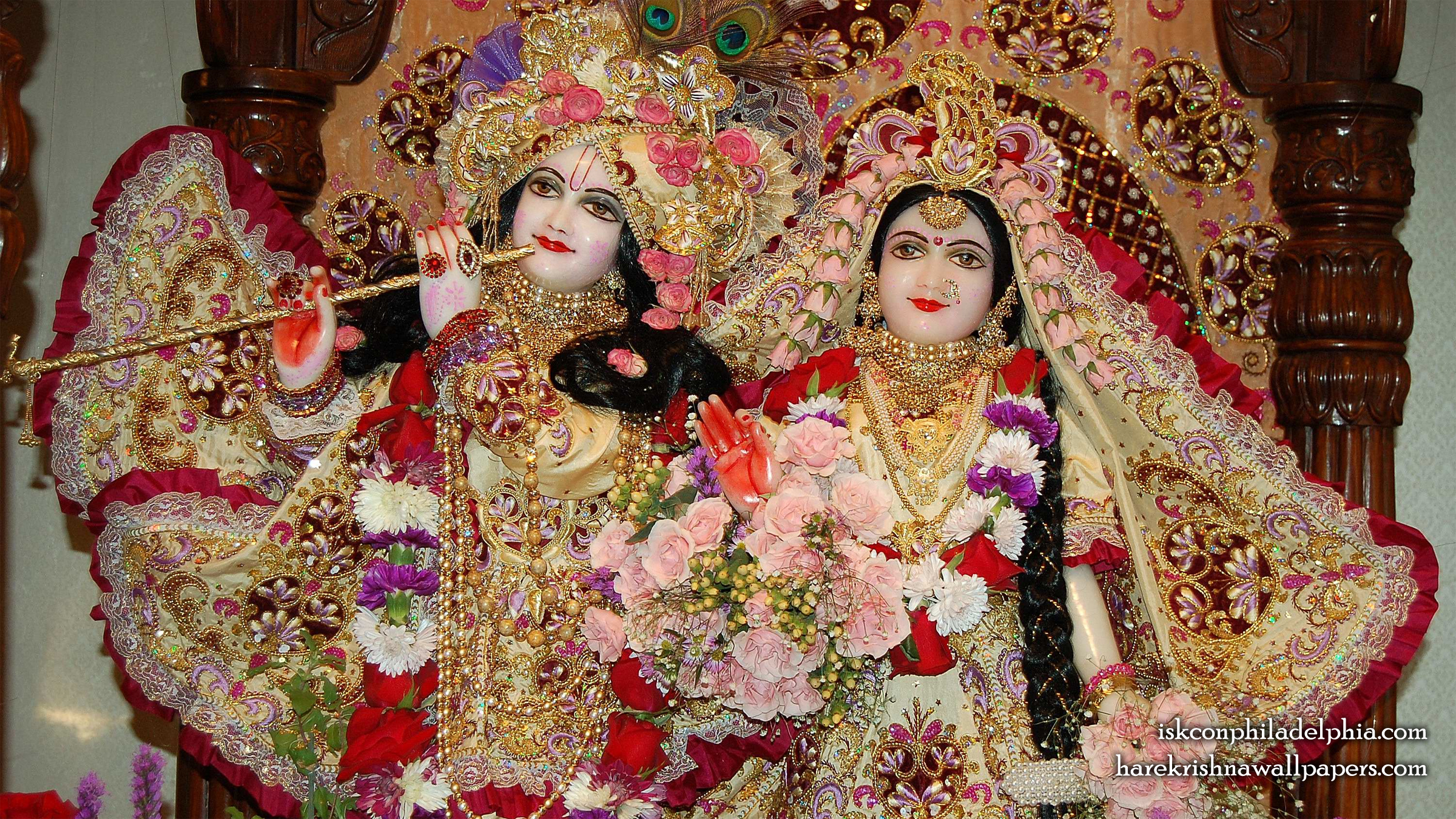 Sri Sri Radha Krishna Close up Wallpaper (015) Size 2400x1350 Download