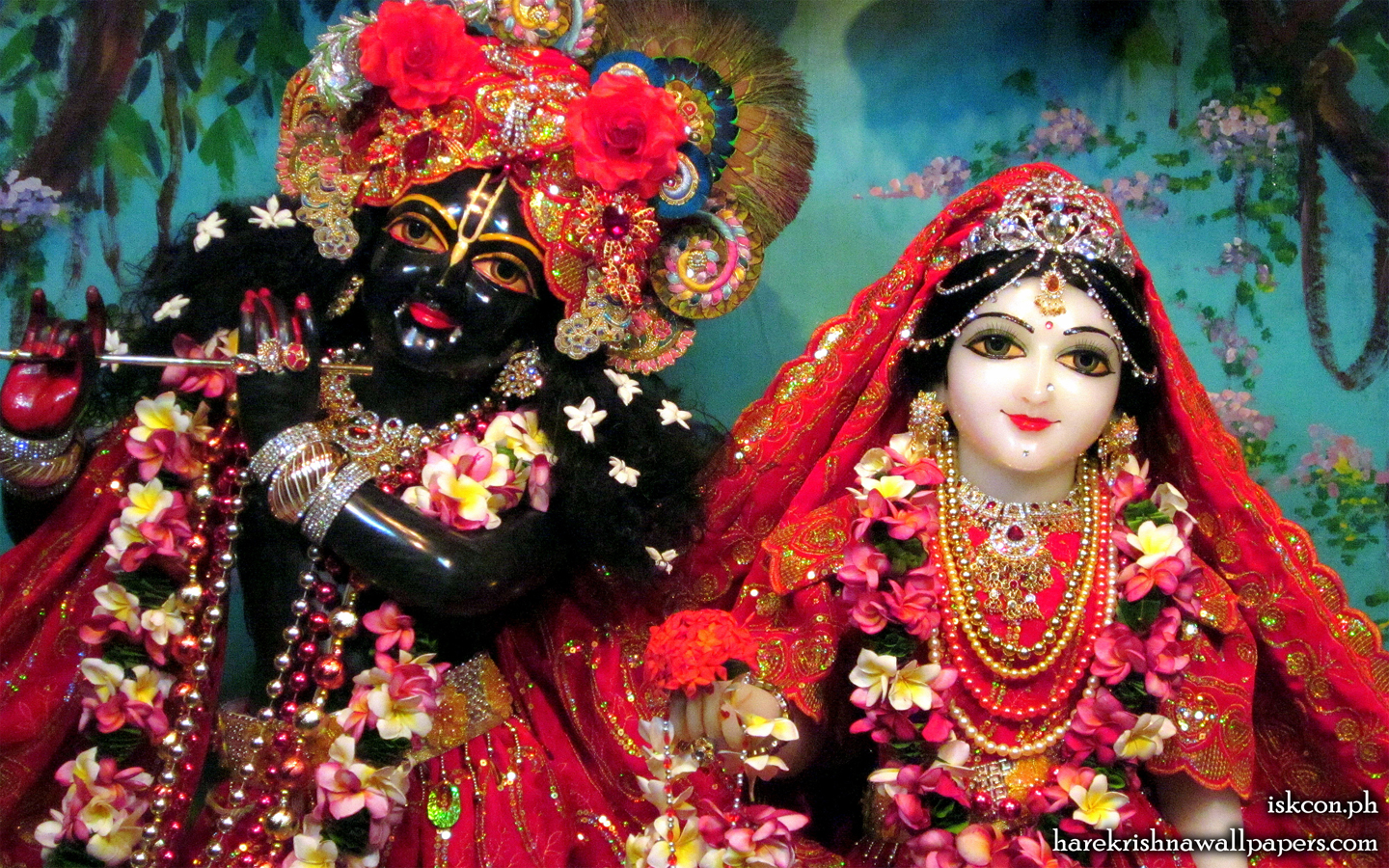 Sri Sri Radha Madhava Close up Wallpaper (002) Size 1440x900 Download
