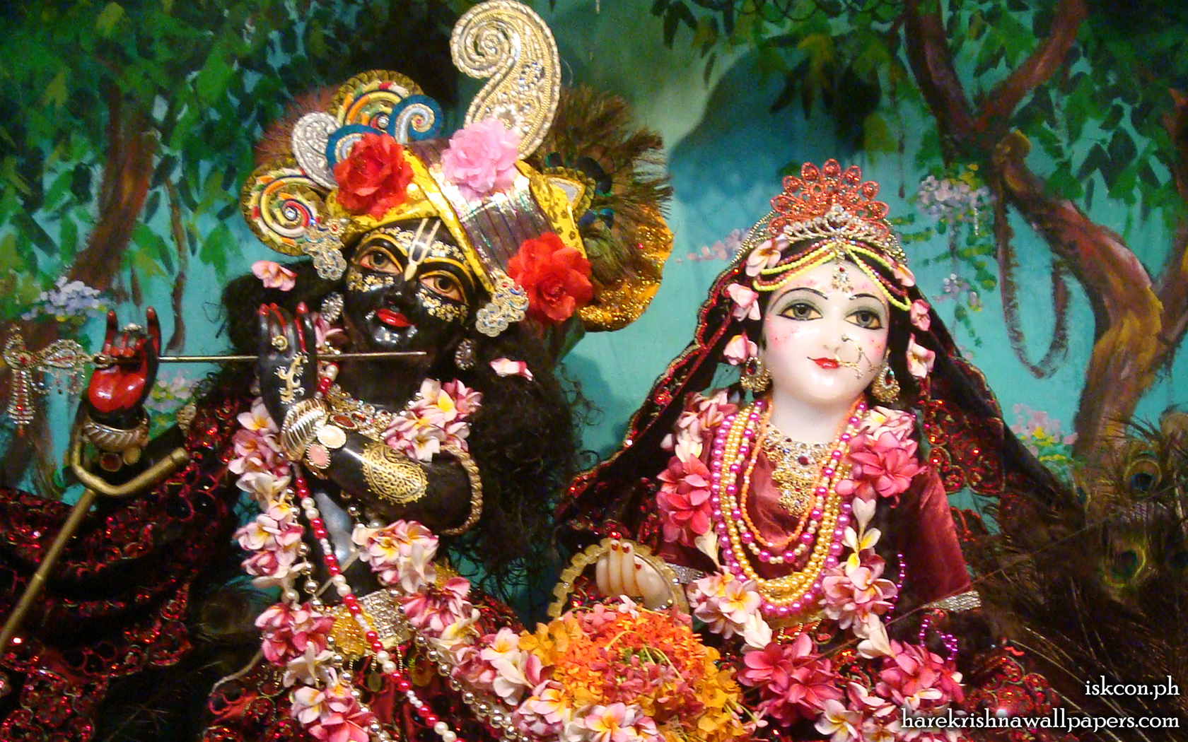 Sri Sri Radha Madhava Close up Wallpaper (009) Size 1680x1050 Download