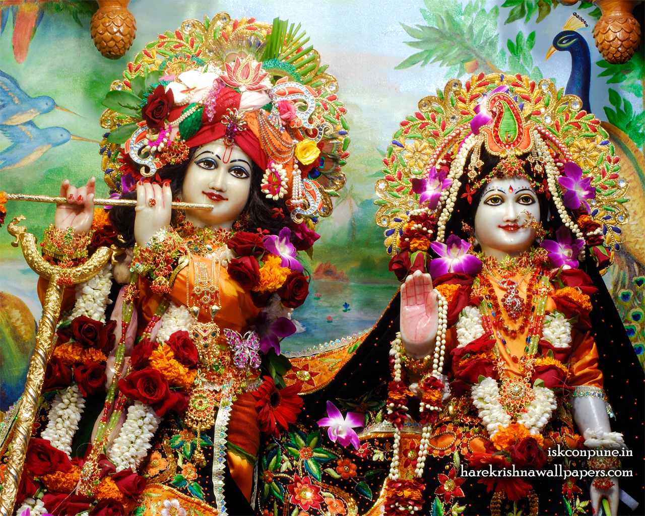 Sri Sri Radha Kunjabihari Close up Wallpaper (001) Size 1280x1024 Download