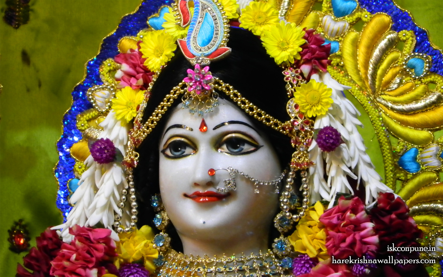 Sri Radha Close up Wallpaper (002) Size 1680x1050 Download