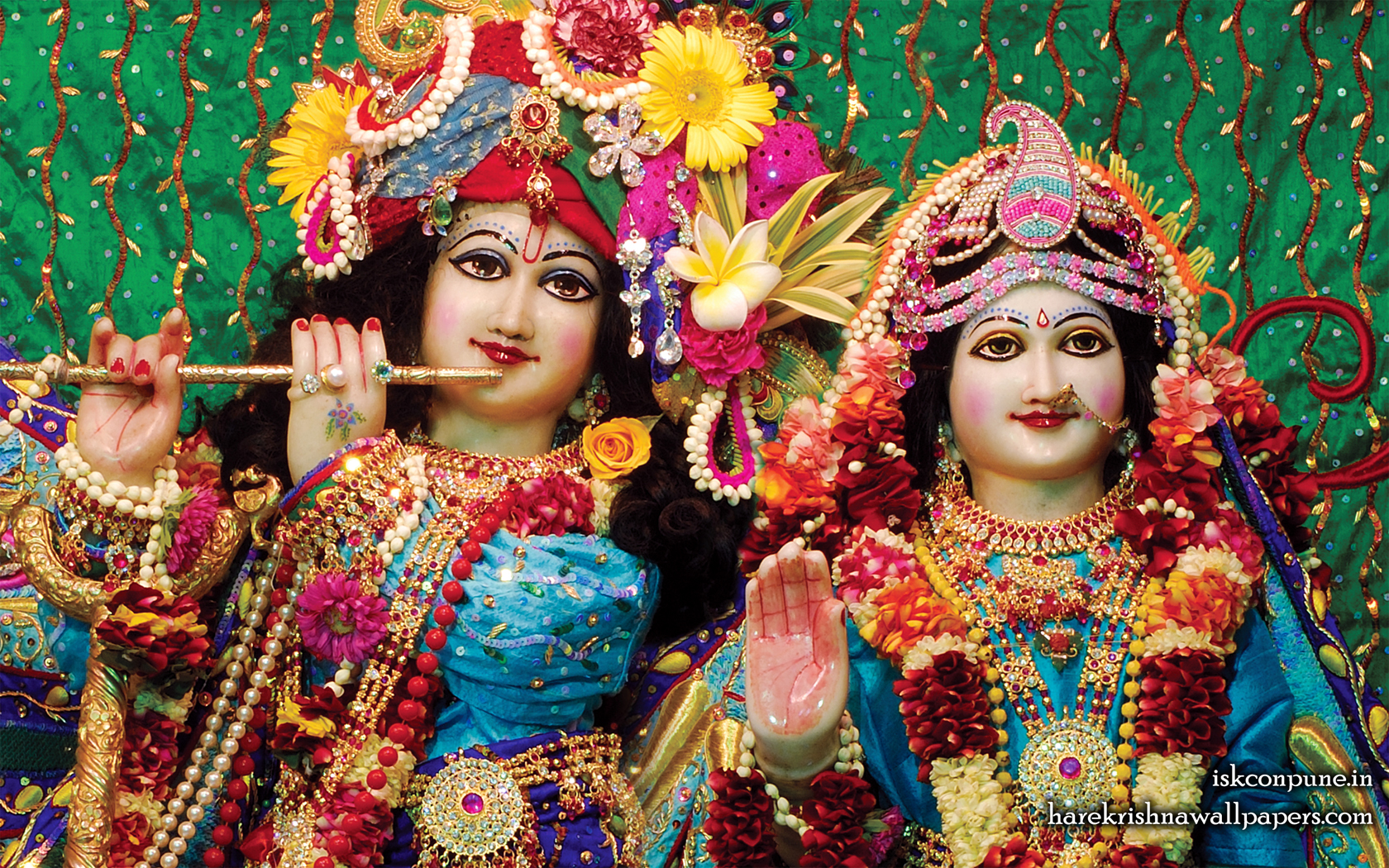 Sri Sri Radha Kunjabihari Close up Wallpaper (005) Size 1680x1050 Download