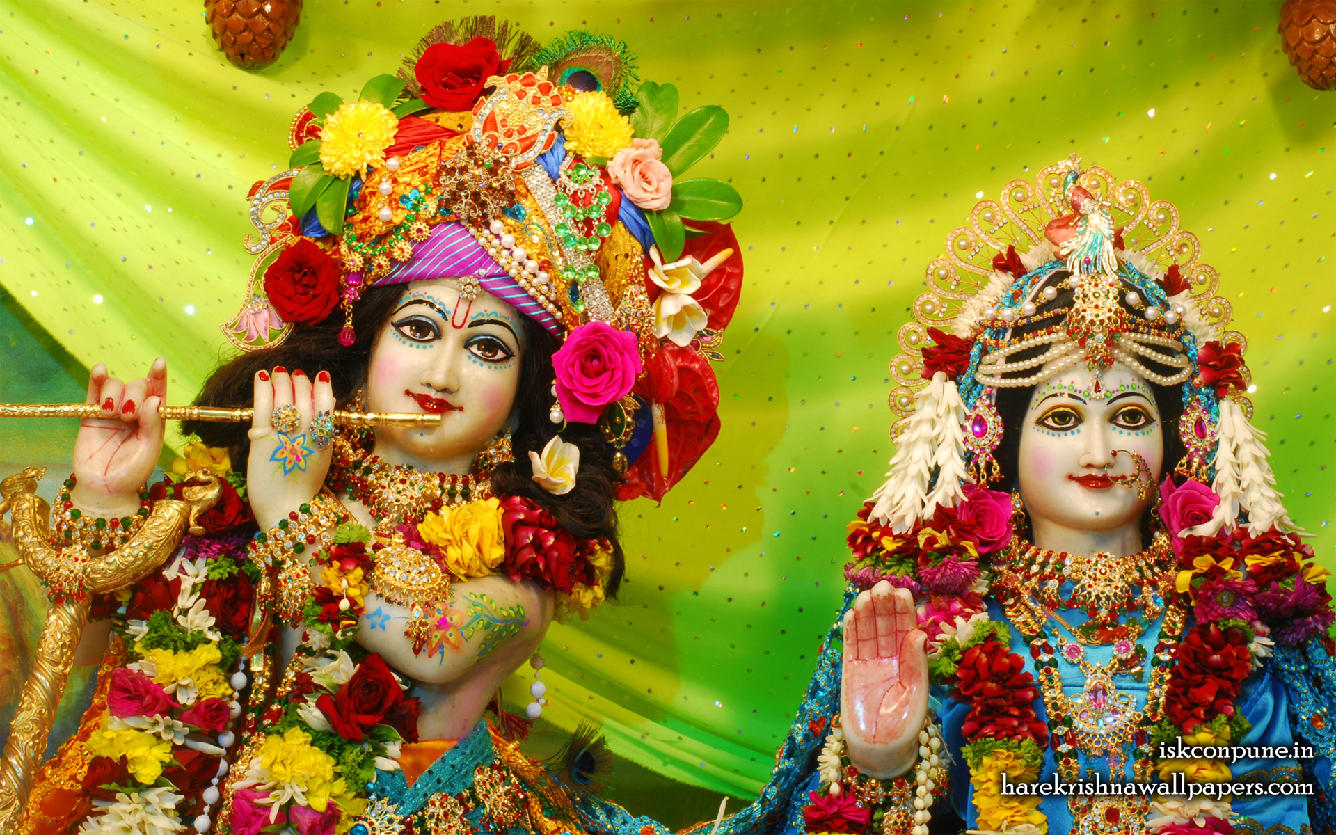 Sri Sri Radha Kunjabihari Close up Wallpaper (006) Size 1920x1200 Download