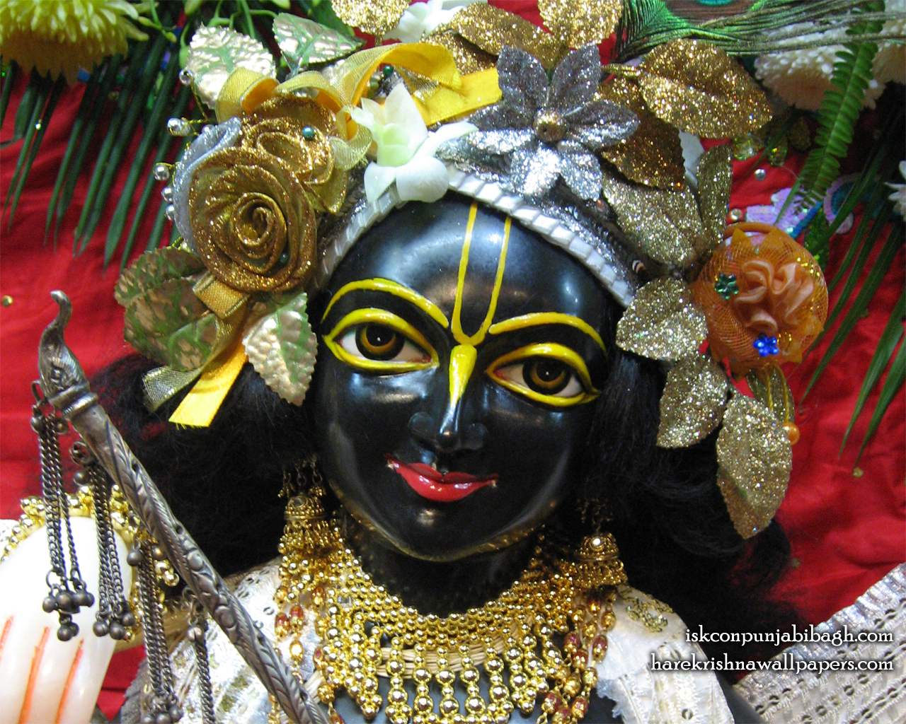 Sri Krishna Close up Wallpaper (001) Size 1280x1024 Download