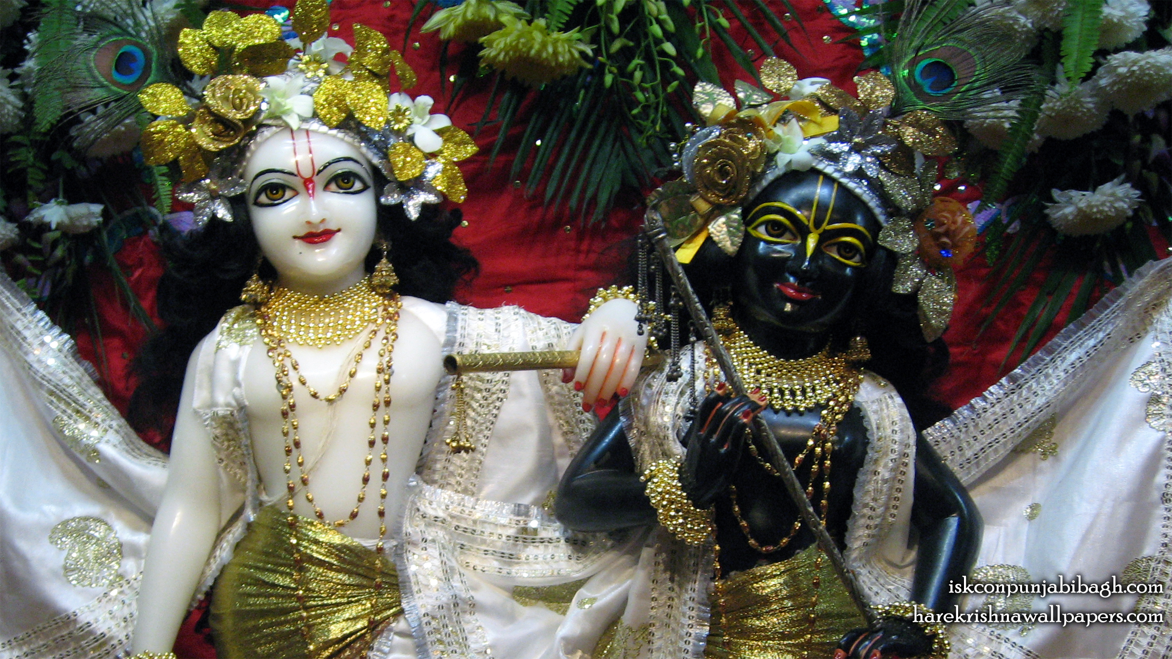 Sri Sri Krishna Balaram Close up Wallpaper (002) Size 2400x1350 Download