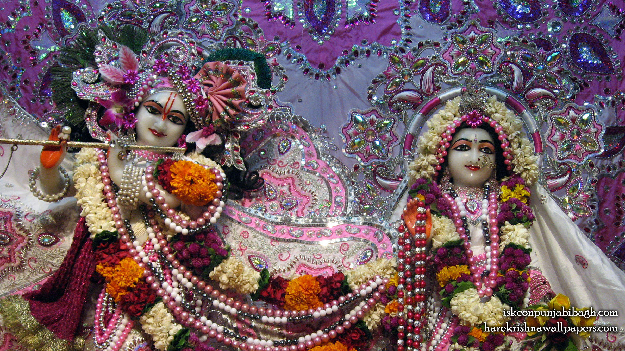 Sri Sri Radha Radhikaraman Close up Wallpaper (003) Size 2400x1350 Download