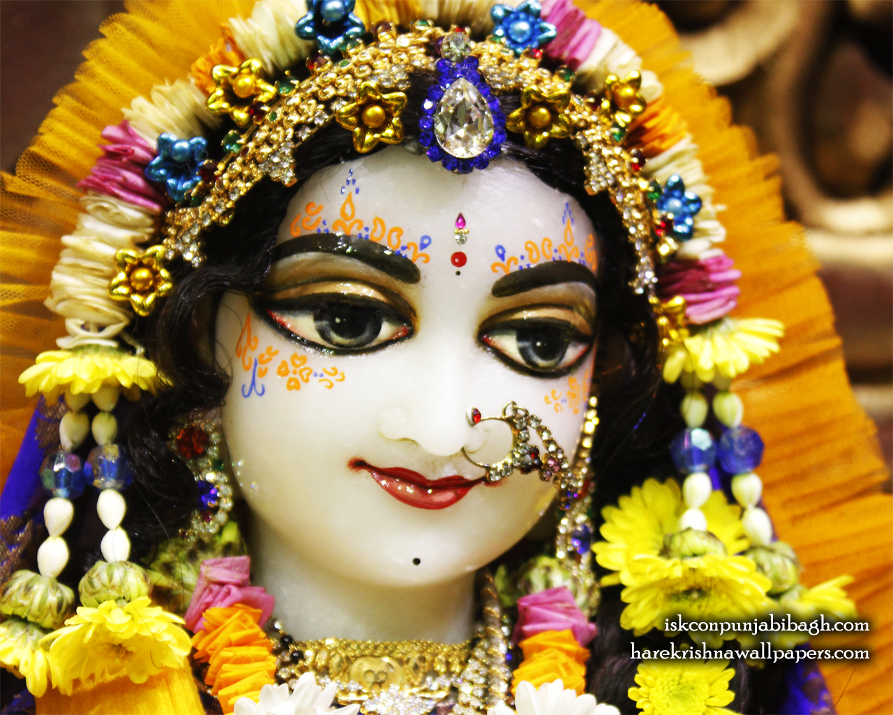 Sri Radha Close up Wallpaper (008) Size 1280x1024 Download