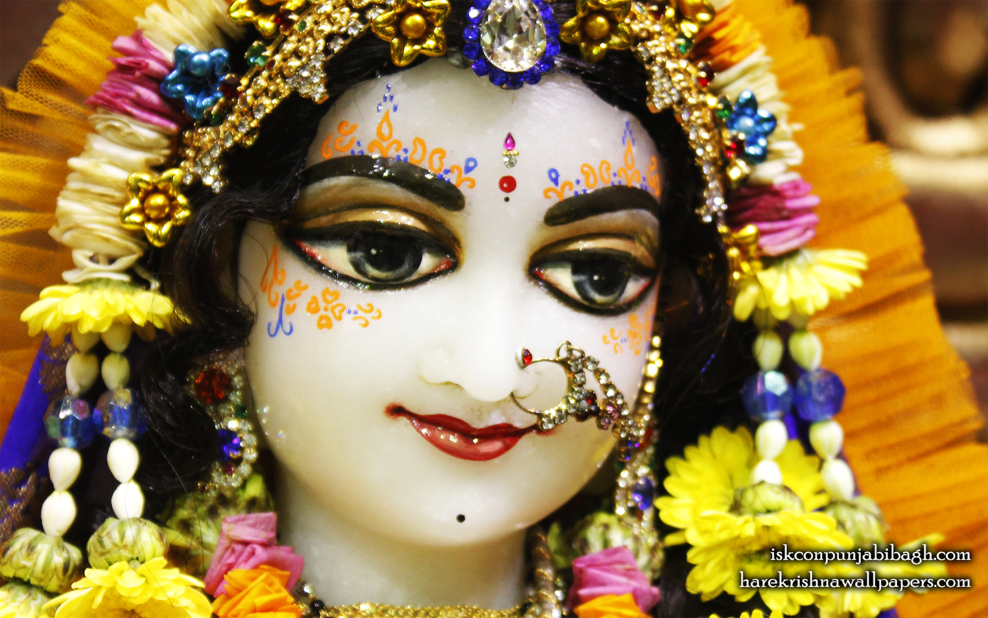 Sri Radha Close up Wallpaper (008) Size 1440x900 Download