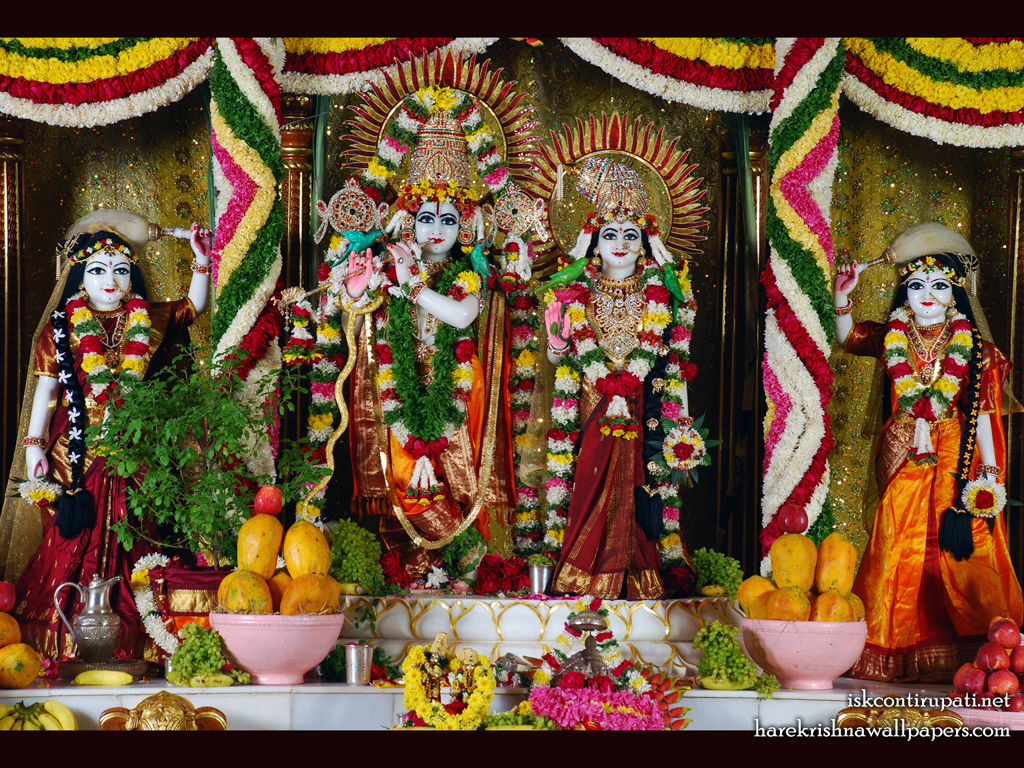 Sri Sri Radha Govinda Lalita Vishakha Wallpaper (001) Size 1024x768 Download