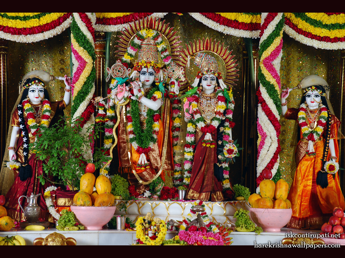 Sri Sri Radha Govinda Lalita Vishakha Wallpaper (001) Size 1200x900 Download