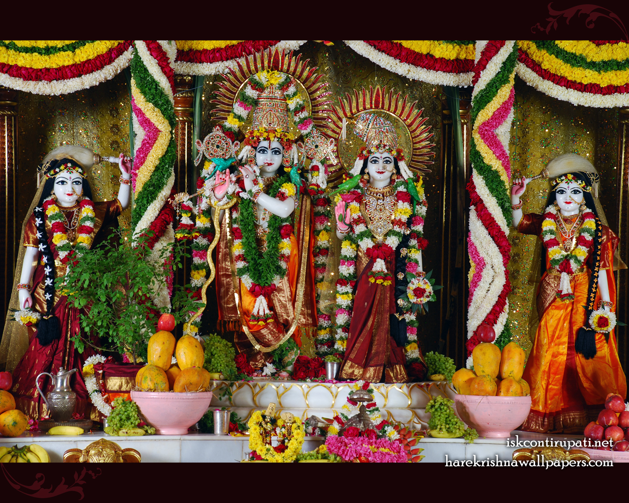 Sri Sri Radha Govinda Lalita Vishakha Wallpaper (001) Size 1280x1024 Download
