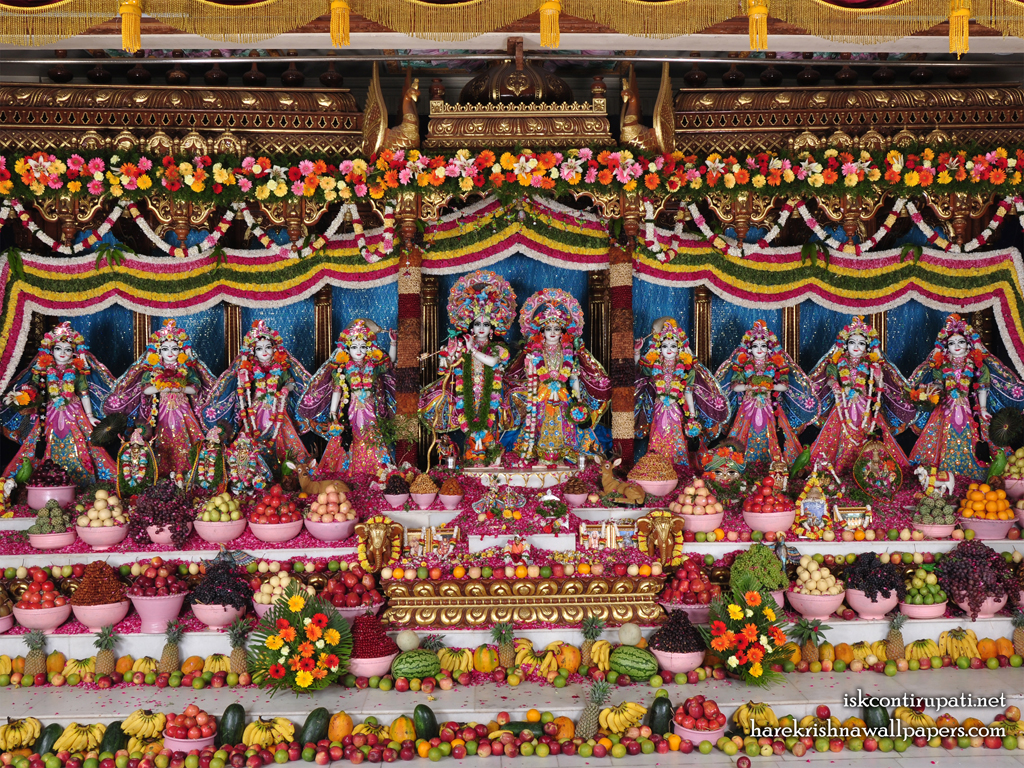 Sri Sri Radha Govinda with Ashtasakhi Wallpaper (001) Size 1024x768 Download