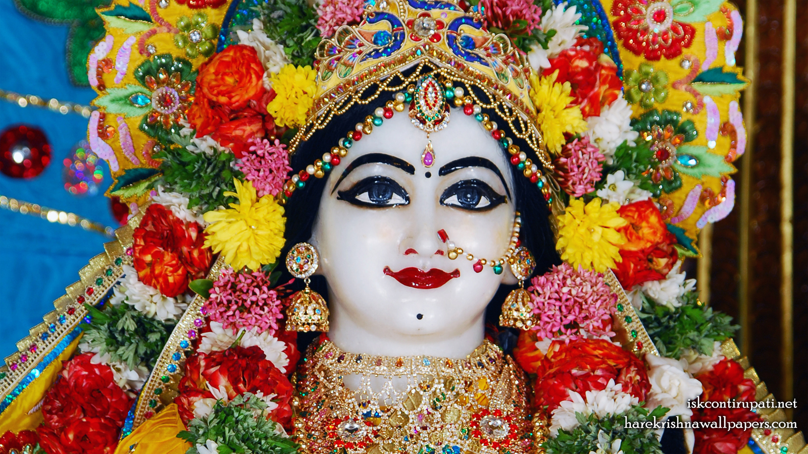 Sri Radha Close up Wallpaper (002) Size 1600x900 Download