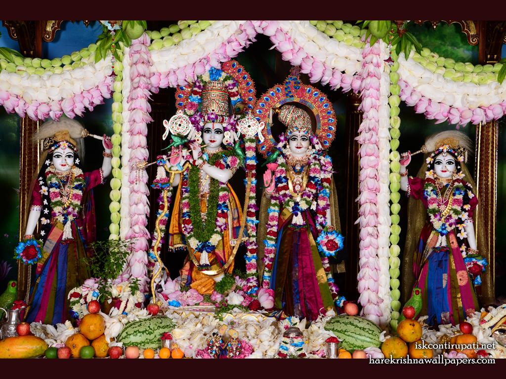 Sri Sri Radha Govinda Lalita Vishakha Wallpaper (002) Size 1024x768 Download