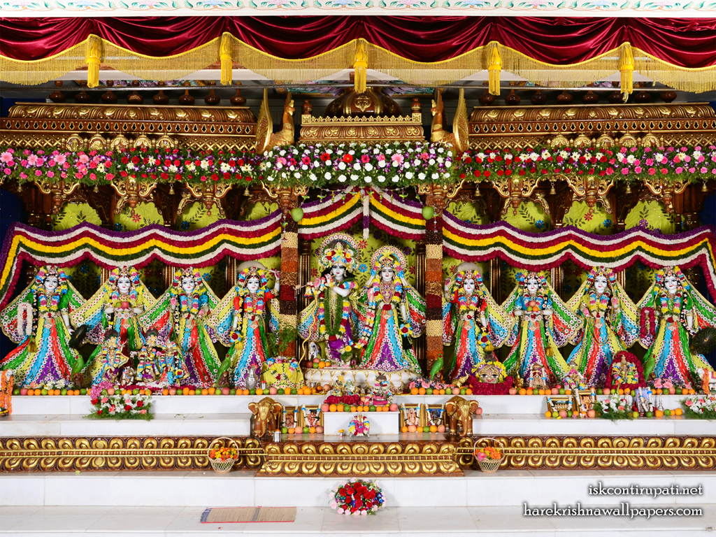 Sri Sri Radha Govinda with Ashtasakhi Wallpaper (003) Size 1024x768 Download