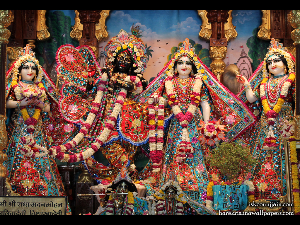 Sri Sri Radha Madanmohan Lalita Vishakha Wallpaper (004) Size 1024x768 Download