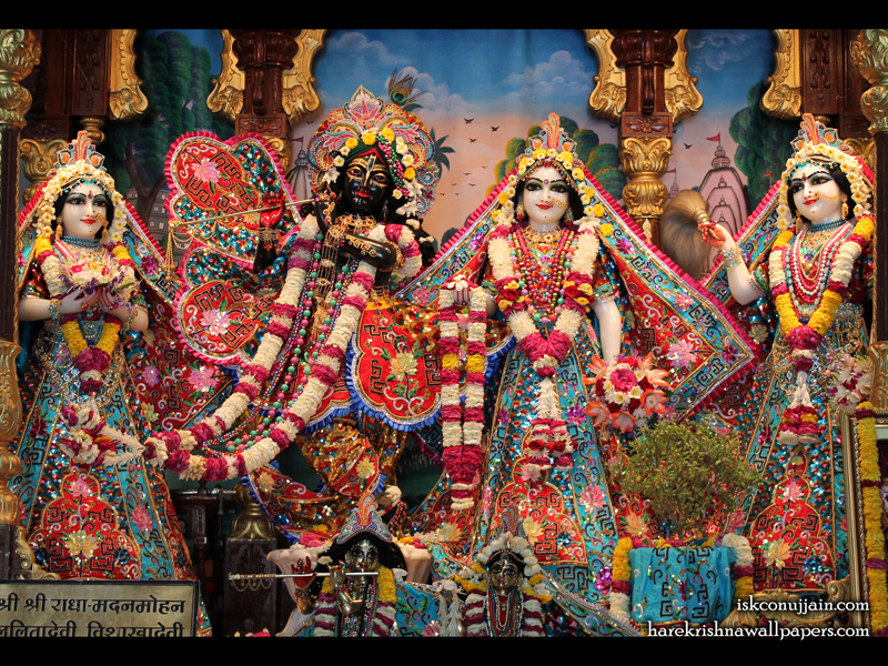 Sri Sri Radha Madanmohan Lalita Vishakha Wallpaper (004) Size 800x600 Download
