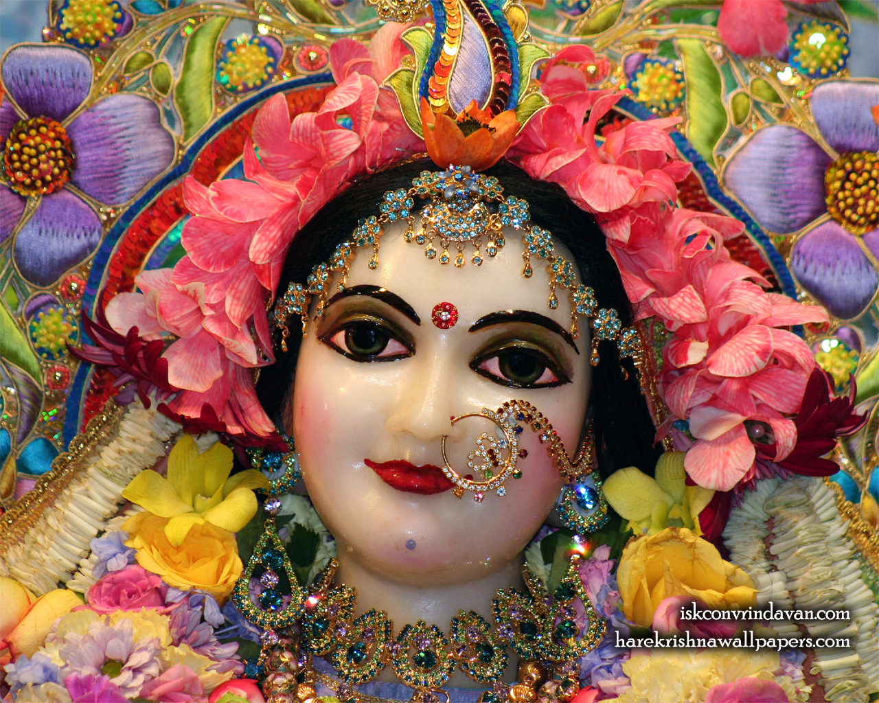 Sri Radha Close up Wallpaper (001) Size 1280x1024 Download