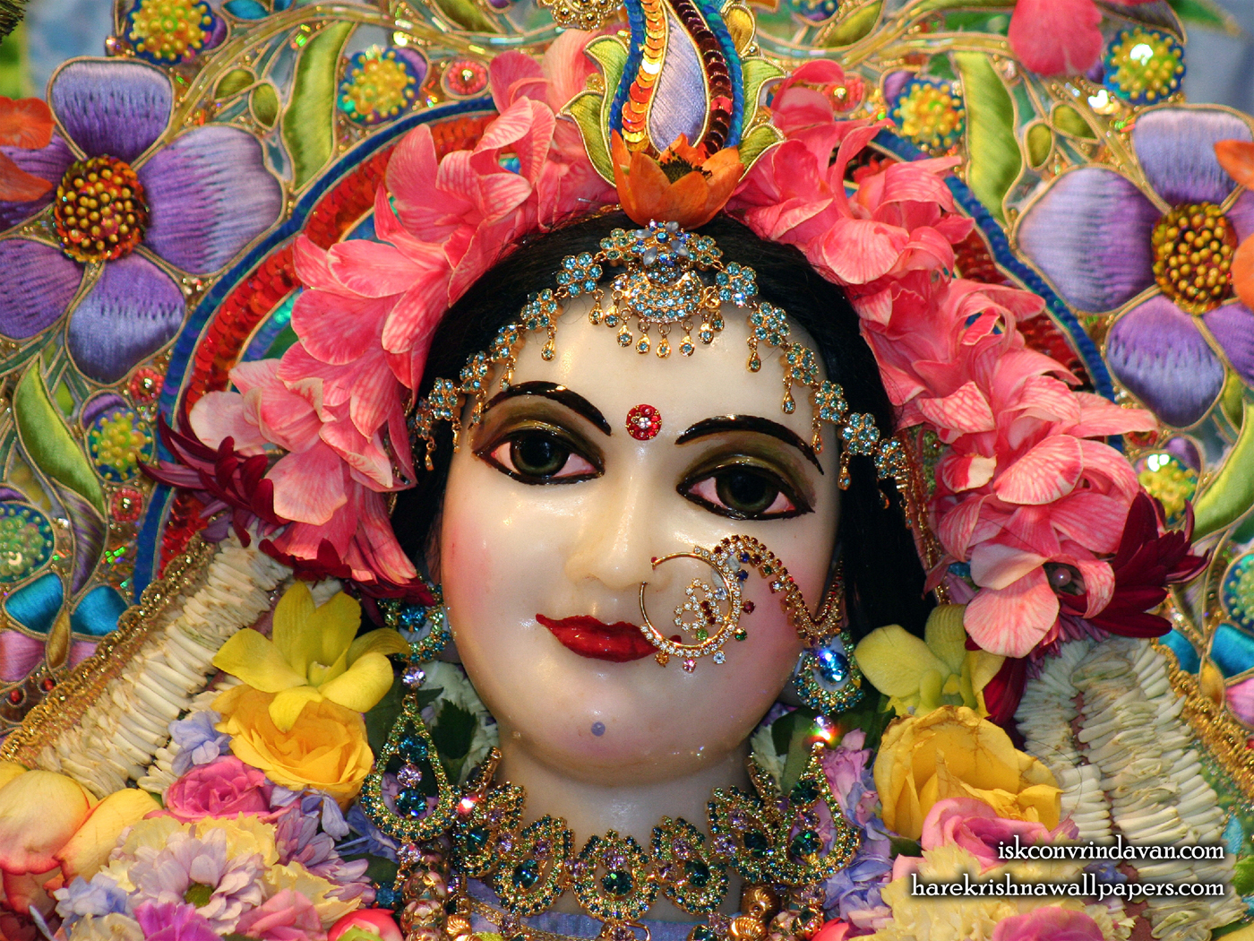 Sri Radha Close up Wallpaper (001) Size 1400x1050 Download