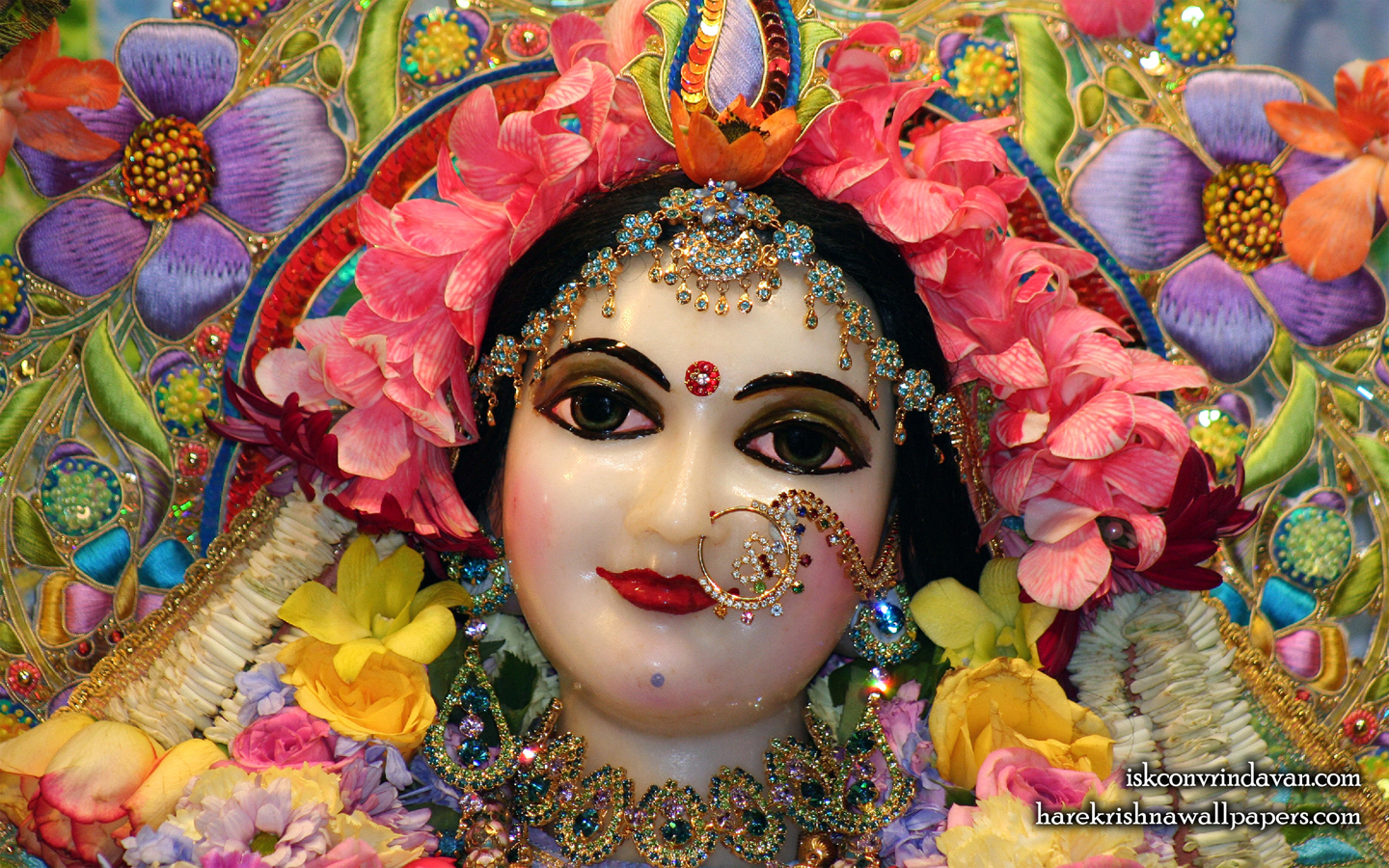 Sri Radha Close up Wallpaper (001) Size 1440x900 Download