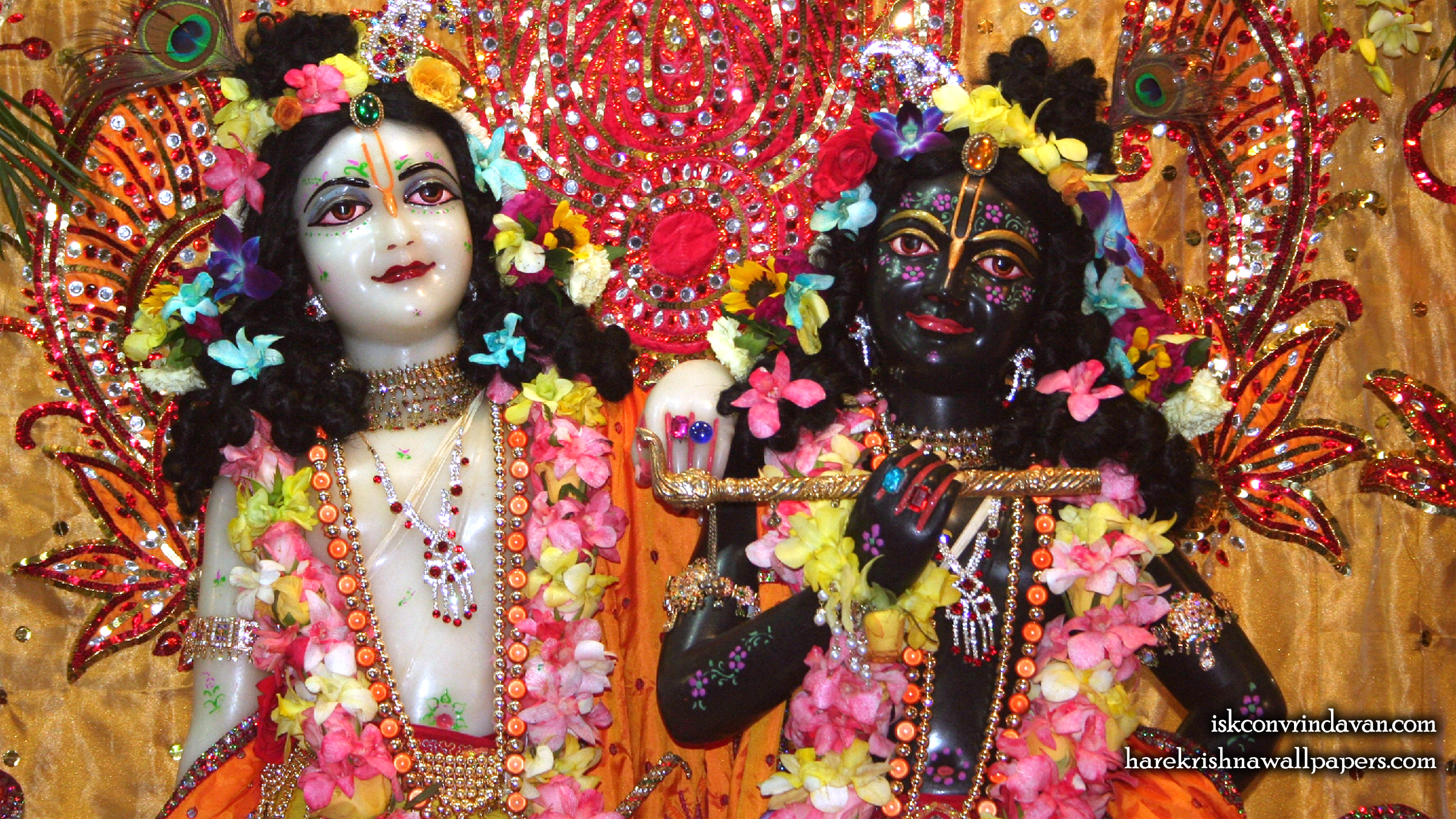 Sri Sri Krishna Balaram Close up Wallpaper (001) Size 2400x1350 Download