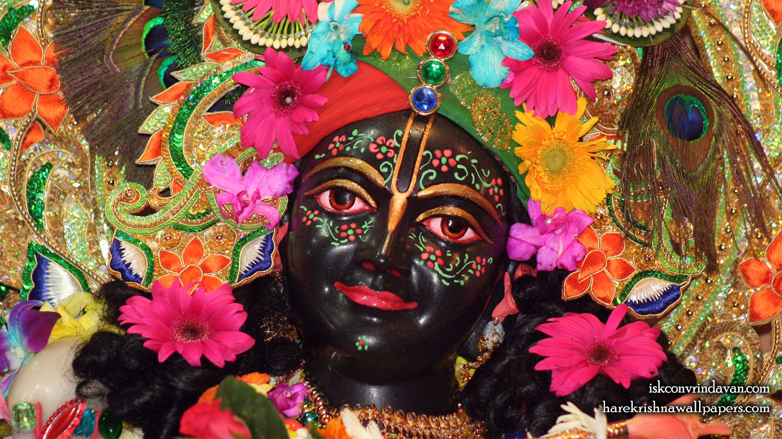 Sri Krishna Close up Wallpaper (004) Size 1600x900 Download