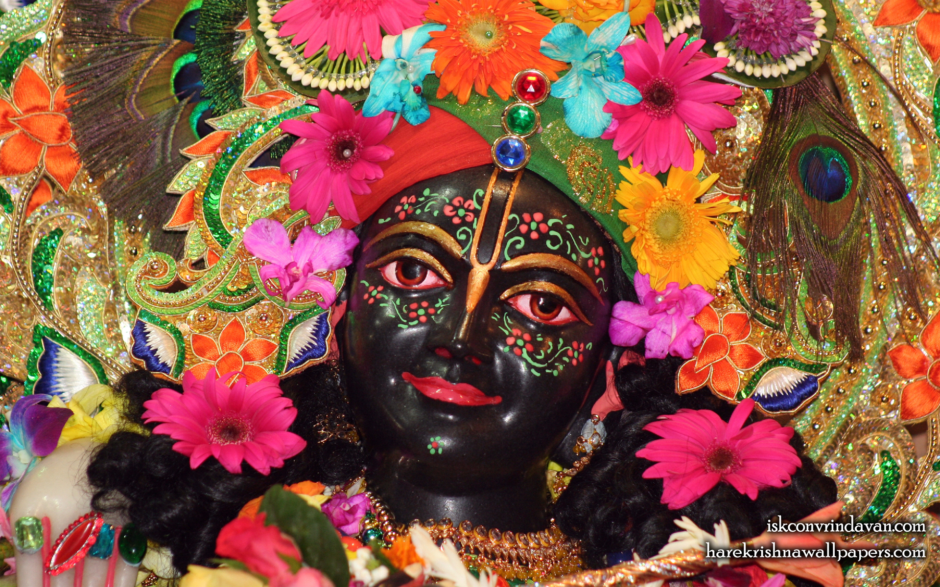 Sri Krishna Close up Wallpaper (004) Size 1920x1200 Download