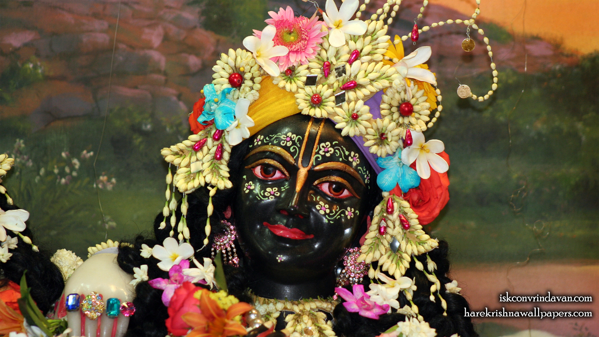 Sri Krishna Close up Wallpaper (005) Size 1920x1080 Download