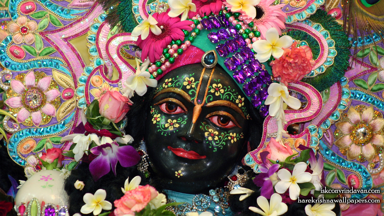 Sri Krishna Close up Wallpaper (006) Size 1600x900 Download