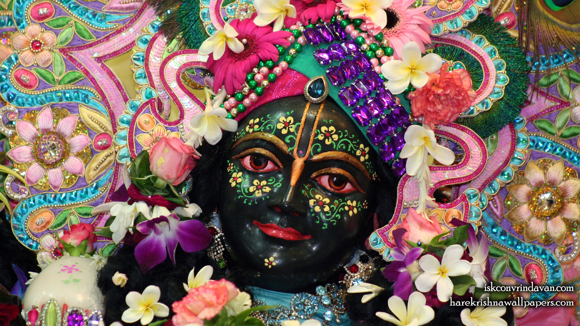 Sri Krishna Close up Wallpaper (006) Size 1920x1080 Download