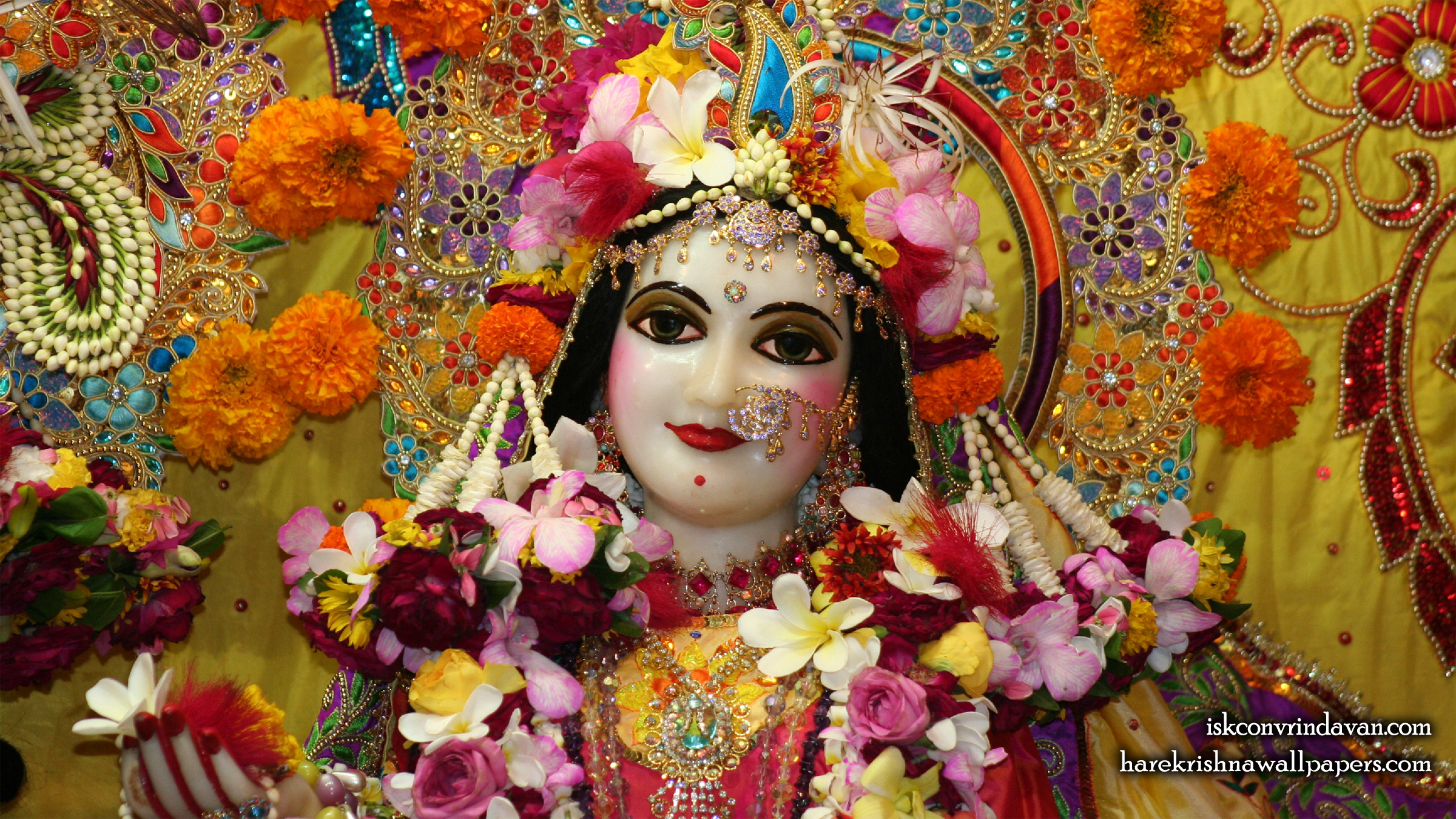Sri Radha Close up Wallpaper (014) Size 2400x1350 Download