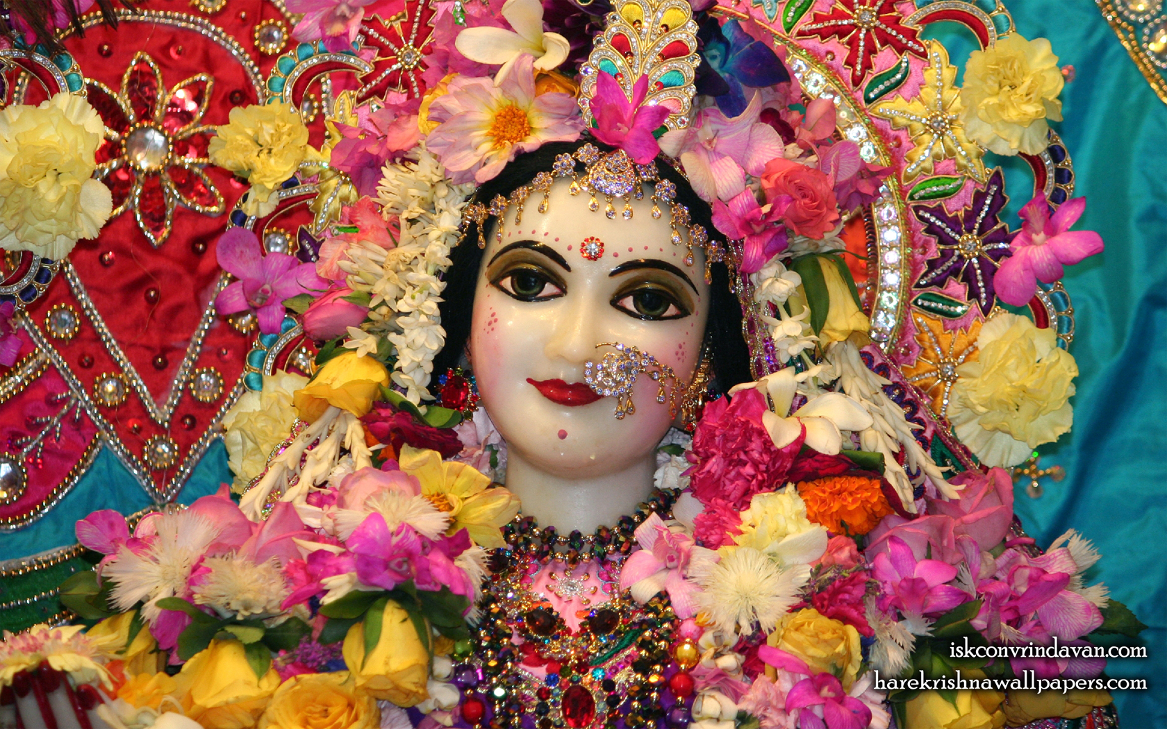 Sri Radha Close up Wallpaper (017) Size 1680x1050 Download
