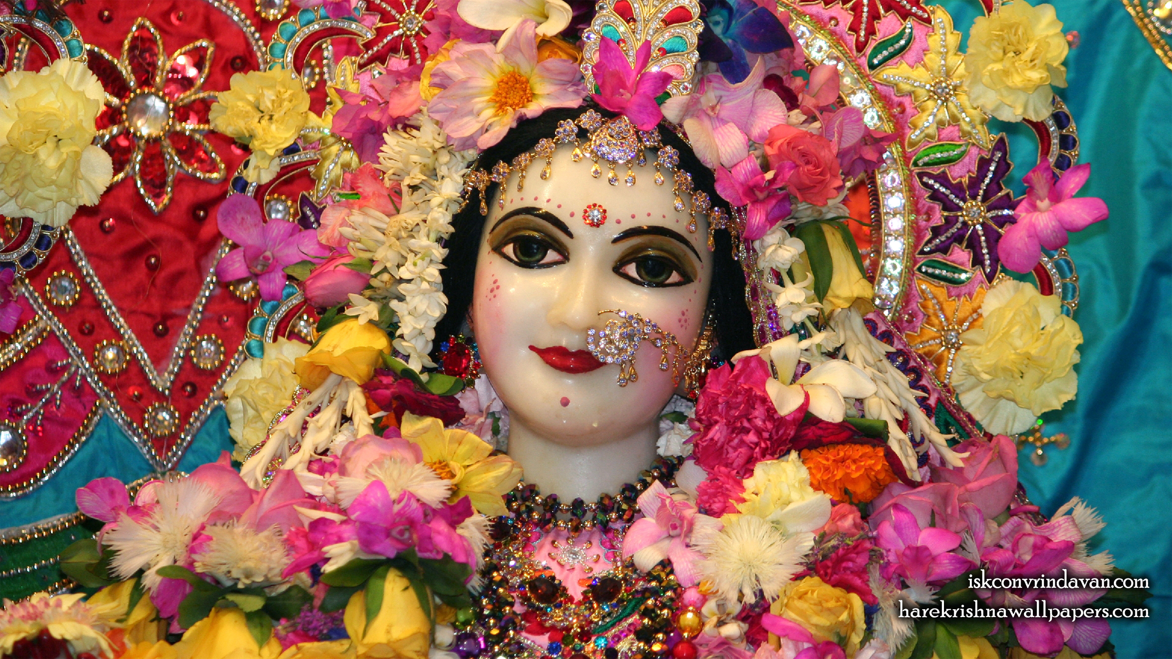 Sri Radha Close up Wallpaper (017) Size 2400x1350 Download