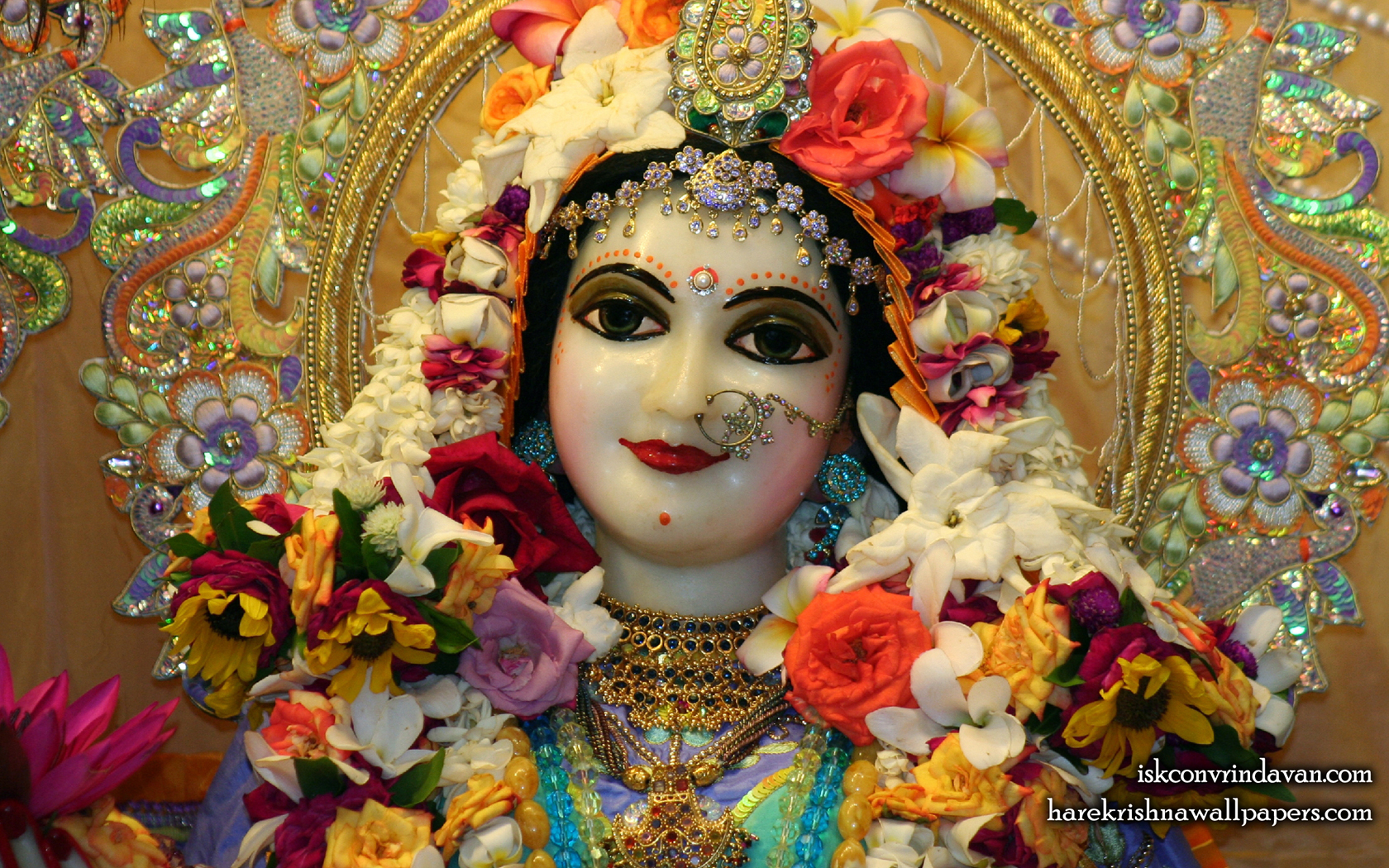 Sri Radha Close up Wallpaper (021) Size 1680x1050 Download