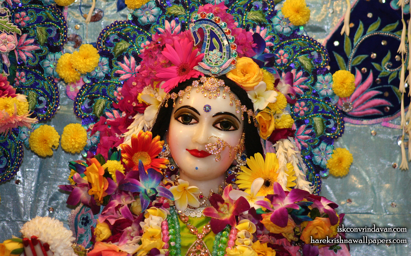Sri Radha Close up Wallpaper (023) Size 1440x900 Download