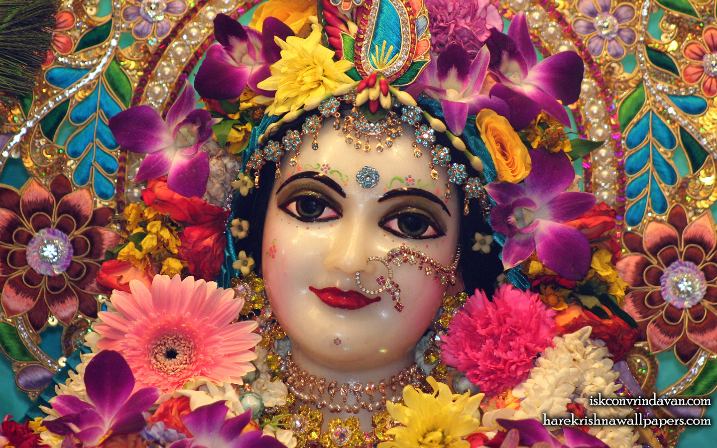 Sri Radha Close up Wallpaper (024) Size 1440x900 Download